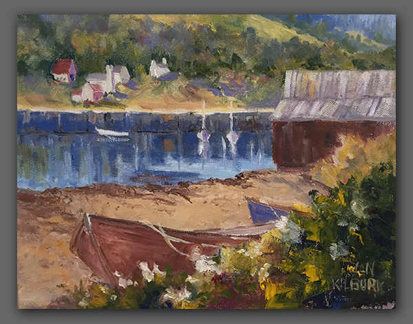 Jan Kilburn original oil, "Ireland Inlet"